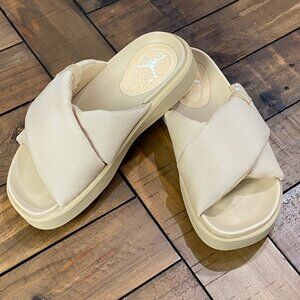 Nike Air Jordan Slides Womens 6 Sesame DD9277-212 Sophia Chunky Platform Sandals